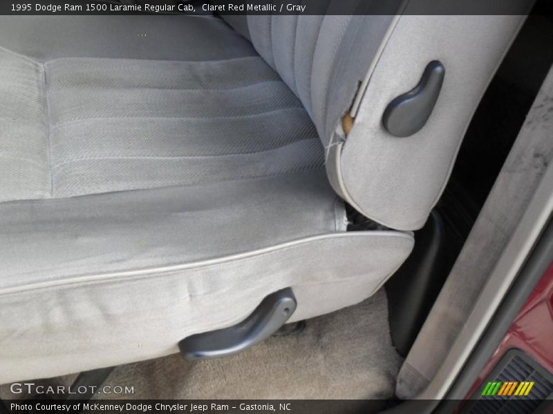 Claret Red Metallic / Gray 1995 Dodge Ram 1500 Laramie Regular Cab