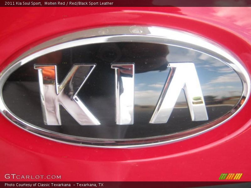 Molten Red / Red/Black Sport Leather 2011 Kia Soul Sport