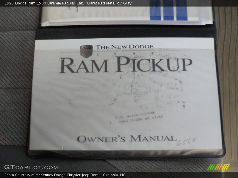 Claret Red Metallic / Gray 1995 Dodge Ram 1500 Laramie Regular Cab