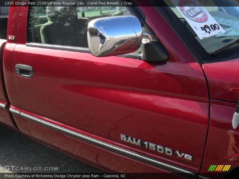 Claret Red Metallic / Gray 1995 Dodge Ram 1500 Laramie Regular Cab