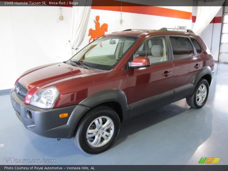Mesa Red / Beige 2008 Hyundai Tucson SE