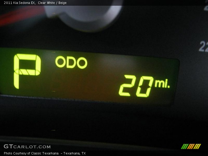 Clear White / Beige 2011 Kia Sedona EX