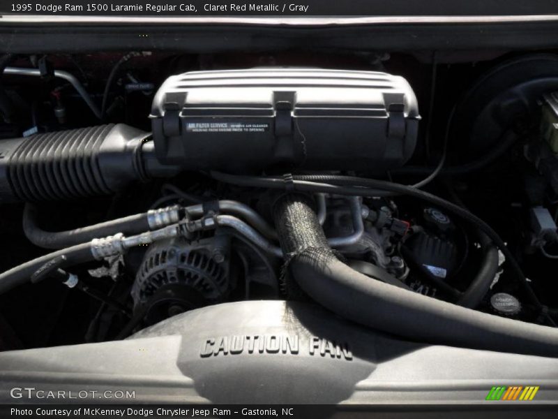 Claret Red Metallic / Gray 1995 Dodge Ram 1500 Laramie Regular Cab