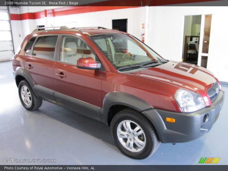 Mesa Red / Beige 2008 Hyundai Tucson SE