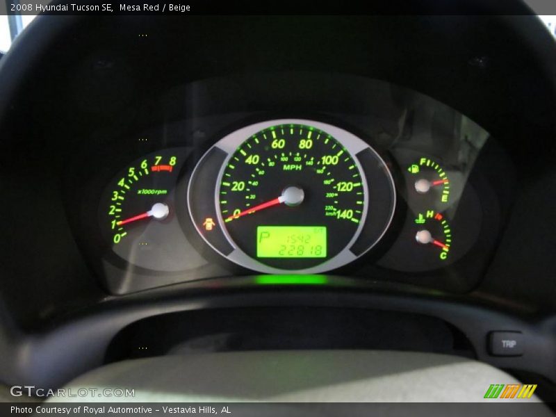  2008 Tucson SE SE Gauges