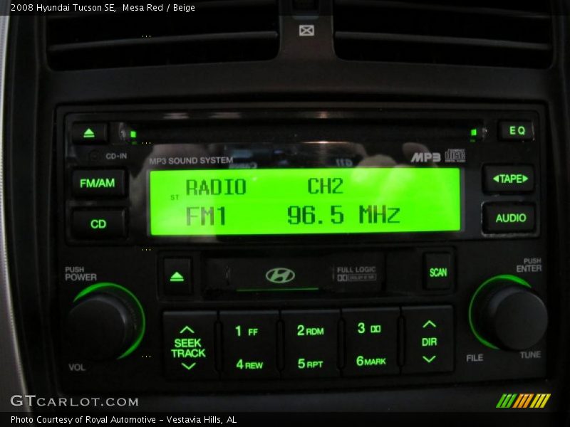 Controls of 2008 Tucson SE