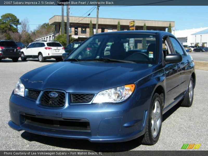 Newport Blue Pearl / Anthracite Black 2007 Subaru Impreza 2.5i Sedan