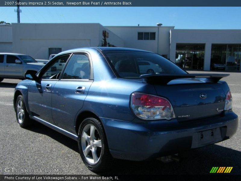 Newport Blue Pearl / Anthracite Black 2007 Subaru Impreza 2.5i Sedan