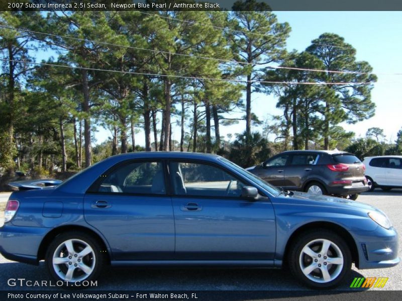 Newport Blue Pearl / Anthracite Black 2007 Subaru Impreza 2.5i Sedan