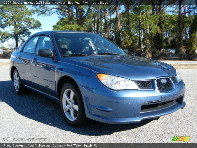 Newport Blue Pearl / Anthracite Black 2007 Subaru Impreza 2.5i Sedan