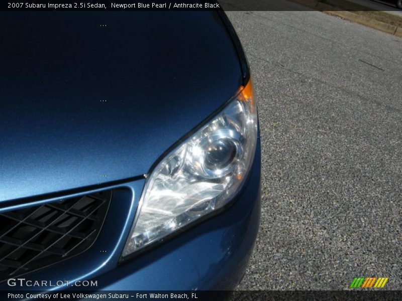 Newport Blue Pearl / Anthracite Black 2007 Subaru Impreza 2.5i Sedan