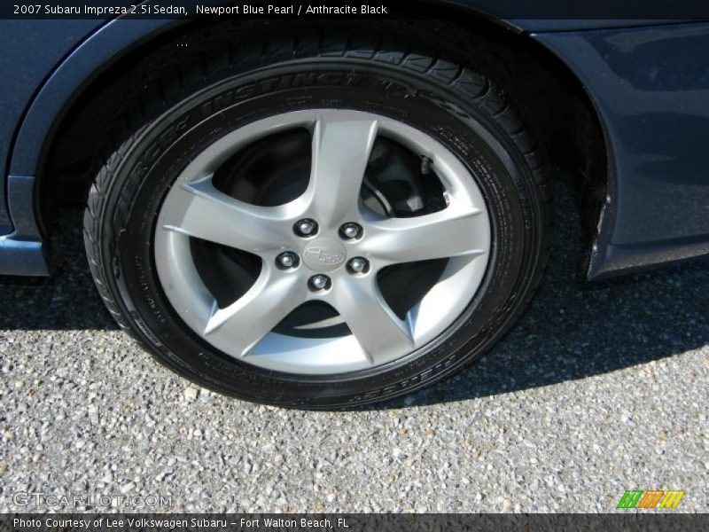 Newport Blue Pearl / Anthracite Black 2007 Subaru Impreza 2.5i Sedan