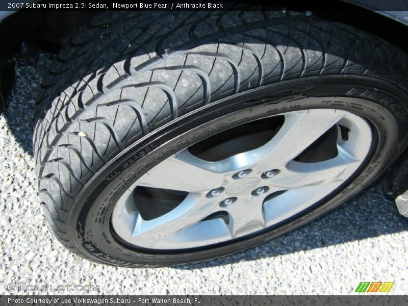 Newport Blue Pearl / Anthracite Black 2007 Subaru Impreza 2.5i Sedan