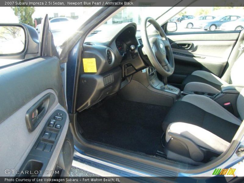 Newport Blue Pearl / Anthracite Black 2007 Subaru Impreza 2.5i Sedan