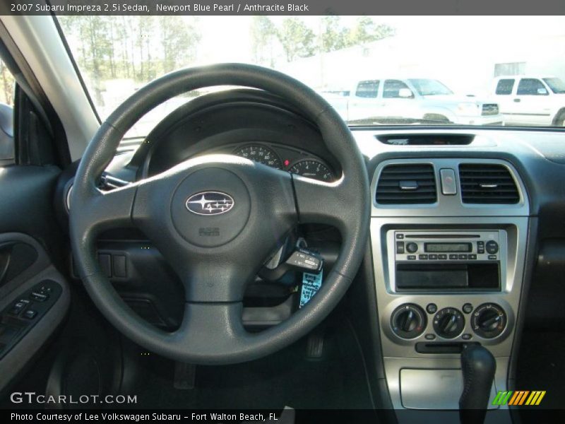 Newport Blue Pearl / Anthracite Black 2007 Subaru Impreza 2.5i Sedan