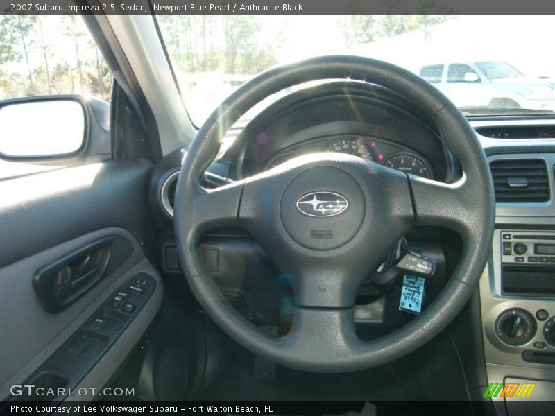 Newport Blue Pearl / Anthracite Black 2007 Subaru Impreza 2.5i Sedan