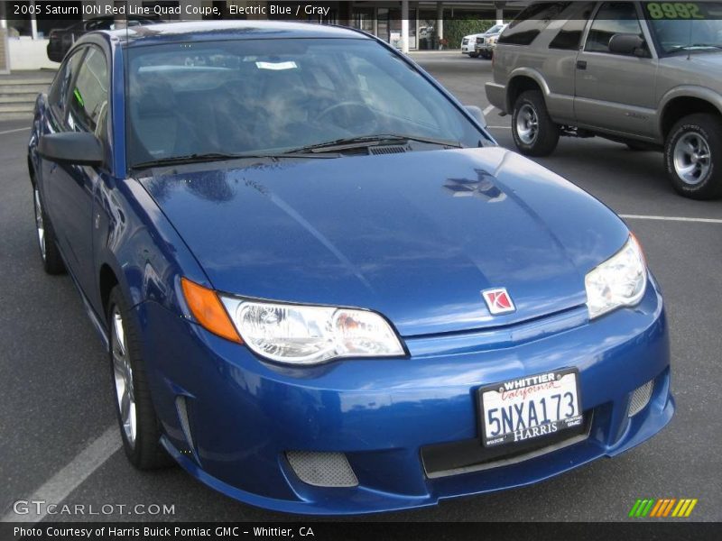 Electric Blue / Gray 2005 Saturn ION Red Line Quad Coupe