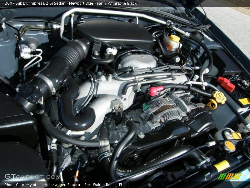 Newport Blue Pearl / Anthracite Black 2007 Subaru Impreza 2.5i Sedan
