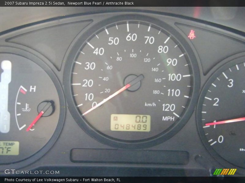 Newport Blue Pearl / Anthracite Black 2007 Subaru Impreza 2.5i Sedan