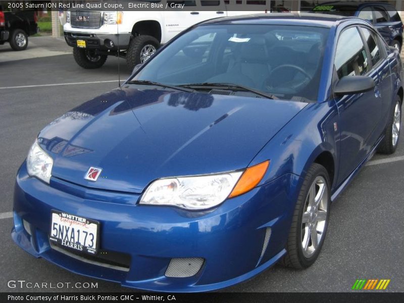 Electric Blue / Gray 2005 Saturn ION Red Line Quad Coupe