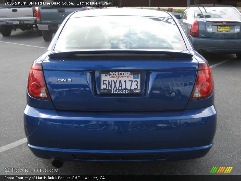 Electric Blue / Gray 2005 Saturn ION Red Line Quad Coupe