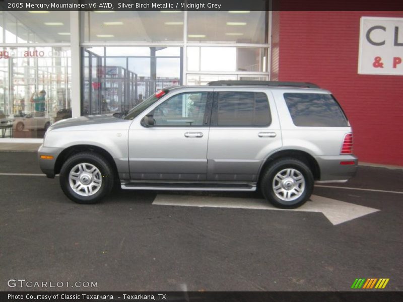 Silver Birch Metallic / Midnight Grey 2005 Mercury Mountaineer V6 AWD