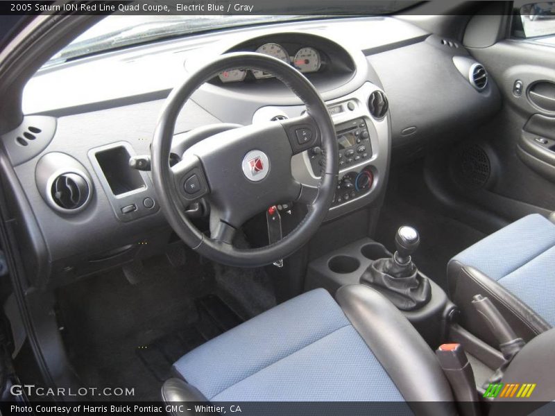 Electric Blue / Gray 2005 Saturn ION Red Line Quad Coupe