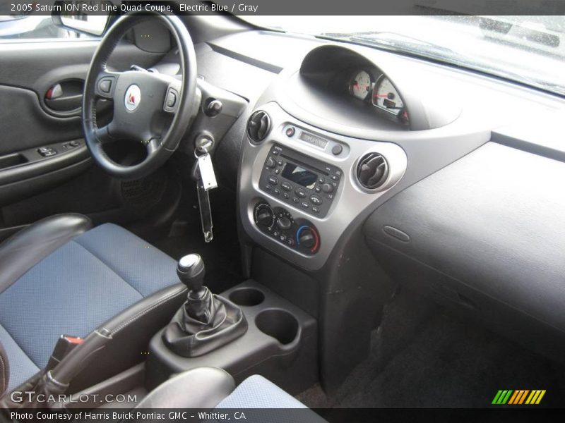 Electric Blue / Gray 2005 Saturn ION Red Line Quad Coupe