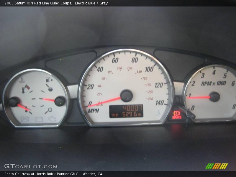 Electric Blue / Gray 2005 Saturn ION Red Line Quad Coupe