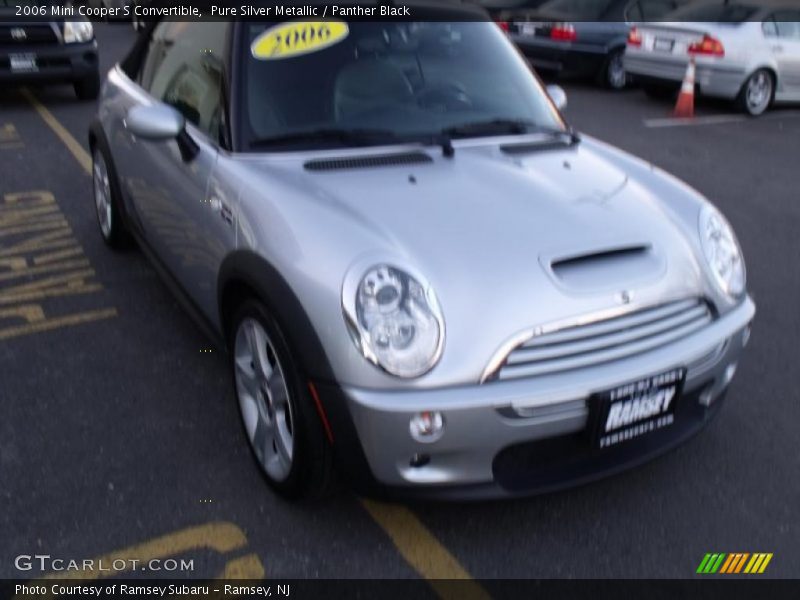Pure Silver Metallic / Panther Black 2006 Mini Cooper S Convertible