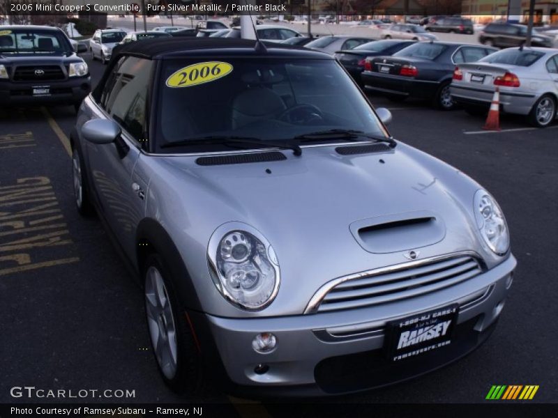 Pure Silver Metallic / Panther Black 2006 Mini Cooper S Convertible