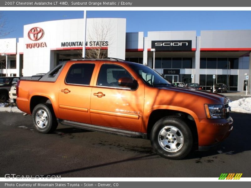 Sunburst Orange Metallic / Ebony 2007 Chevrolet Avalanche LT 4WD