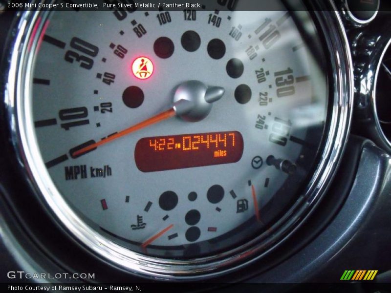 Pure Silver Metallic / Panther Black 2006 Mini Cooper S Convertible