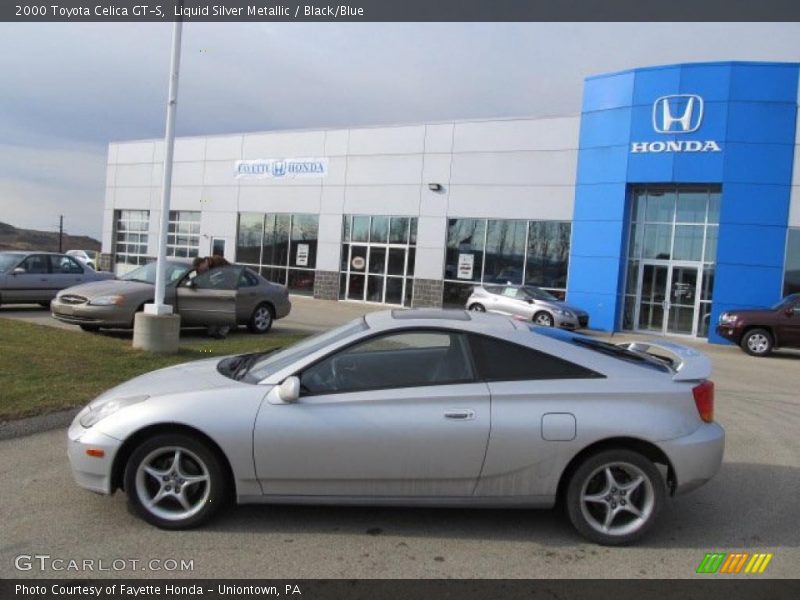 Liquid Silver Metallic / Black/Blue 2000 Toyota Celica GT-S