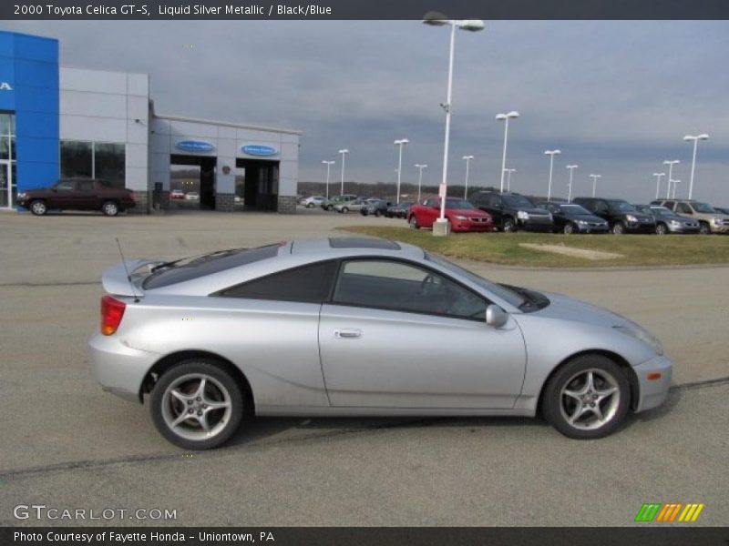 Liquid Silver Metallic / Black/Blue 2000 Toyota Celica GT-S