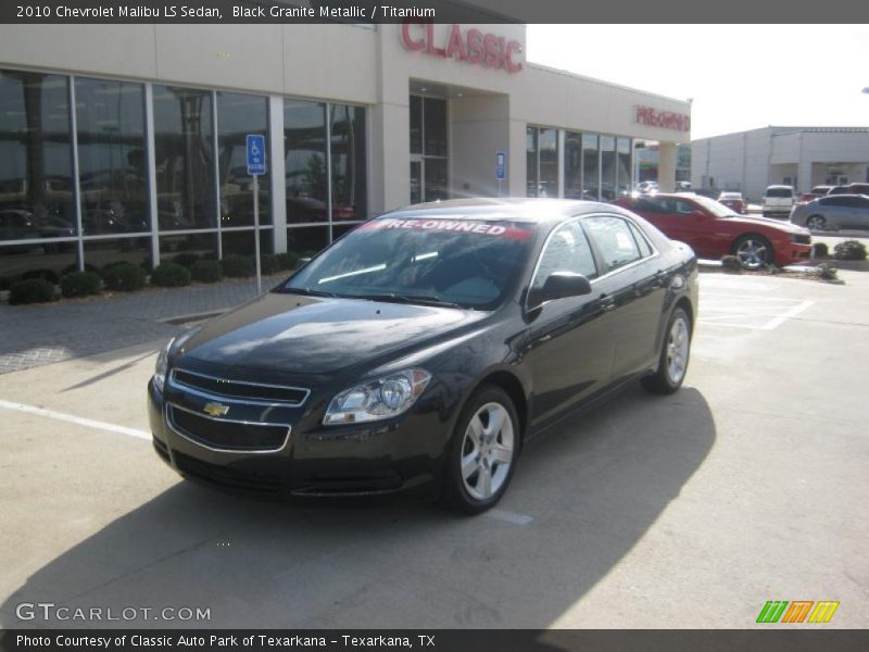 Black Granite Metallic / Titanium 2010 Chevrolet Malibu LS Sedan
