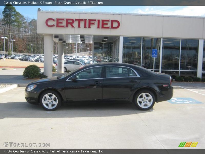 Black Granite Metallic / Titanium 2010 Chevrolet Malibu LS Sedan