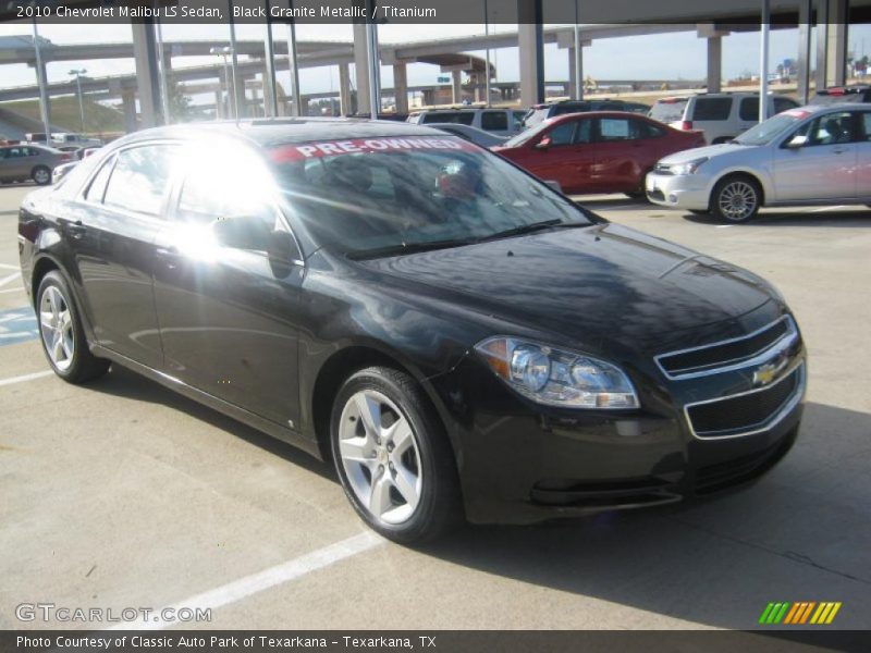 Black Granite Metallic / Titanium 2010 Chevrolet Malibu LS Sedan