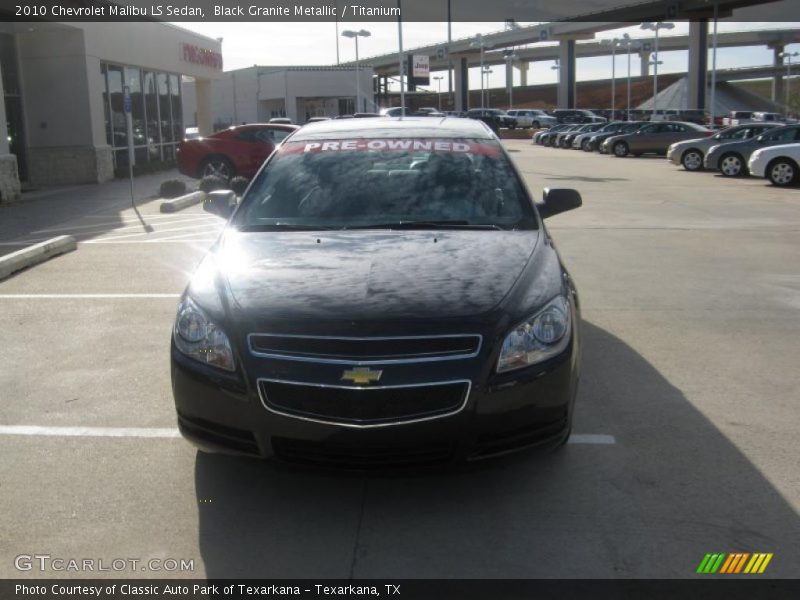 Black Granite Metallic / Titanium 2010 Chevrolet Malibu LS Sedan