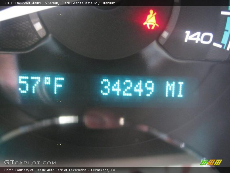 Black Granite Metallic / Titanium 2010 Chevrolet Malibu LS Sedan