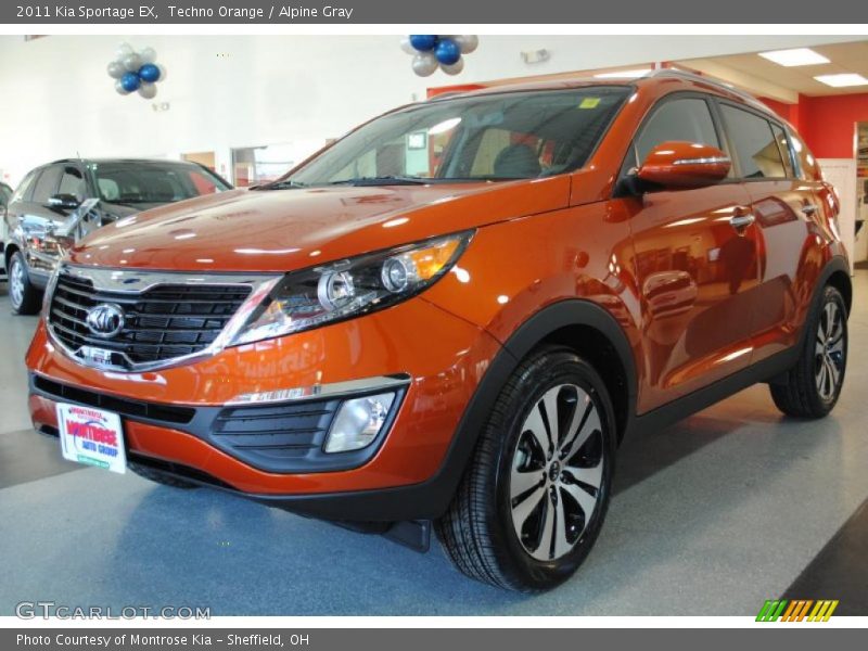 Techno Orange / Alpine Gray 2011 Kia Sportage EX