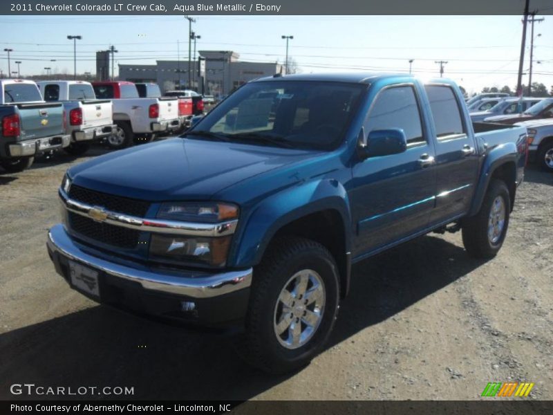 Aqua Blue Metallic / Ebony 2011 Chevrolet Colorado LT Crew Cab