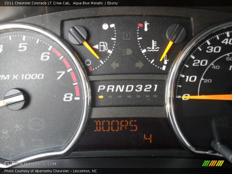 Aqua Blue Metallic / Ebony 2011 Chevrolet Colorado LT Crew Cab