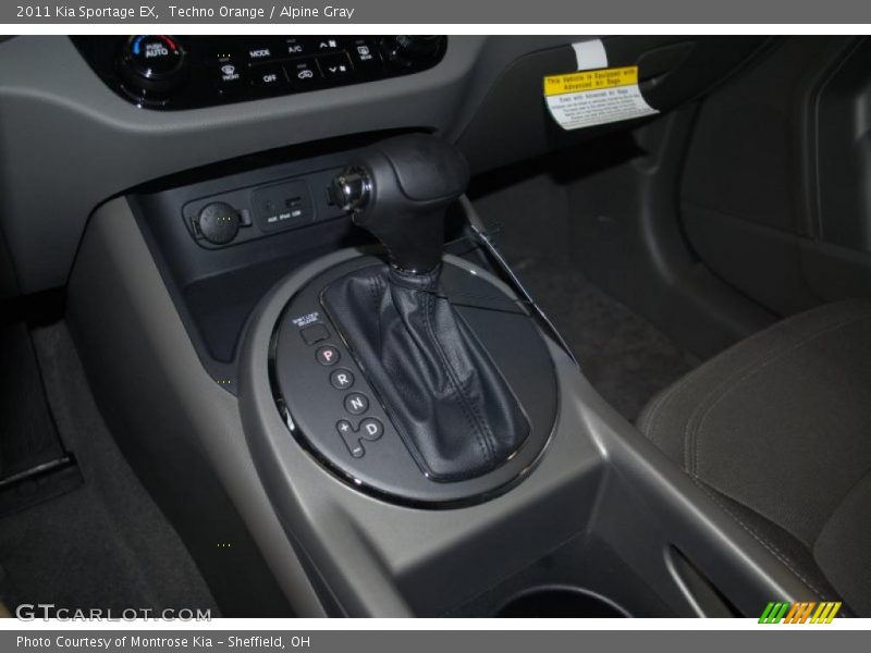  2011 Sportage EX 6 Speed Automatic Shifter