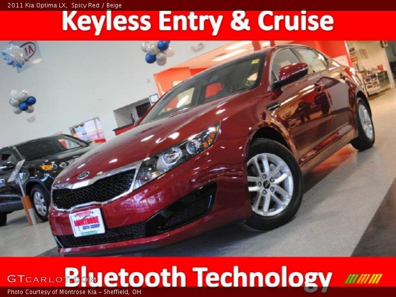 Spicy Red / Beige 2011 Kia Optima LX