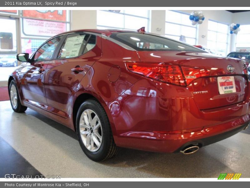 Spicy Red / Beige 2011 Kia Optima LX
