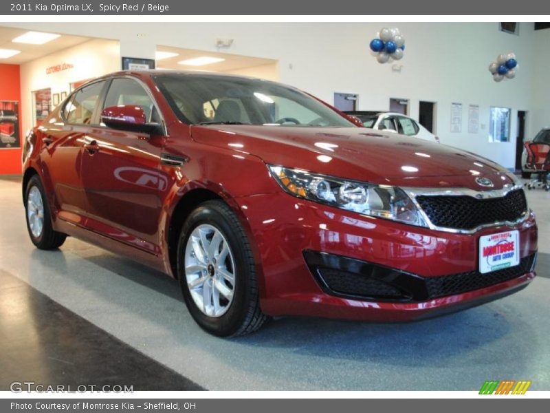 Spicy Red / Beige 2011 Kia Optima LX