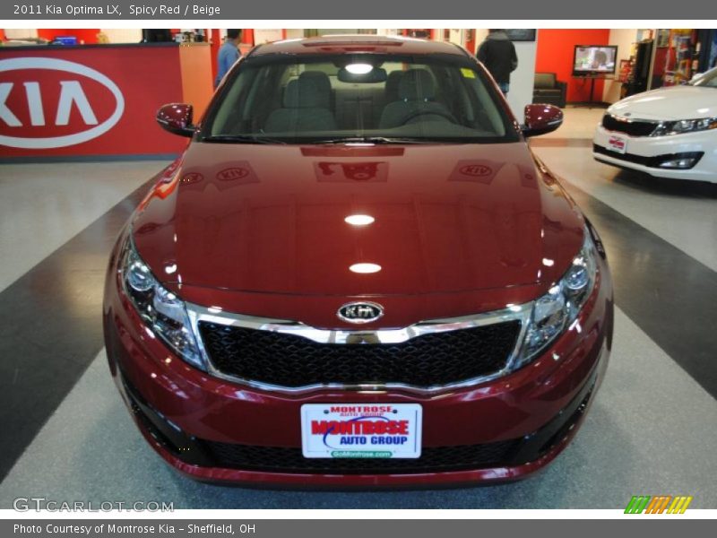 Spicy Red / Beige 2011 Kia Optima LX