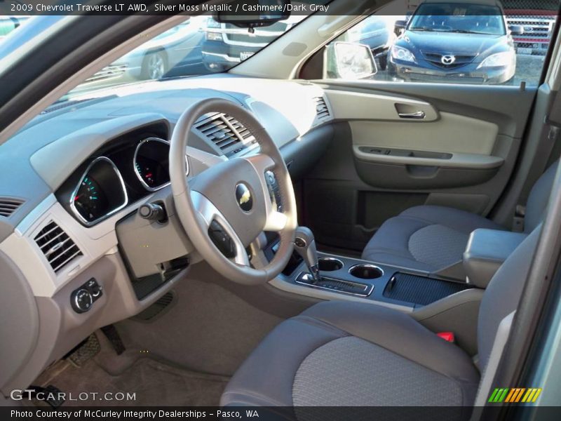 Silver Moss Metallic / Cashmere/Dark Gray 2009 Chevrolet Traverse LT AWD