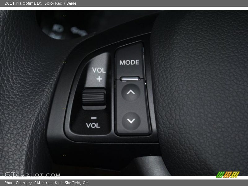 Controls of 2011 Optima LX
